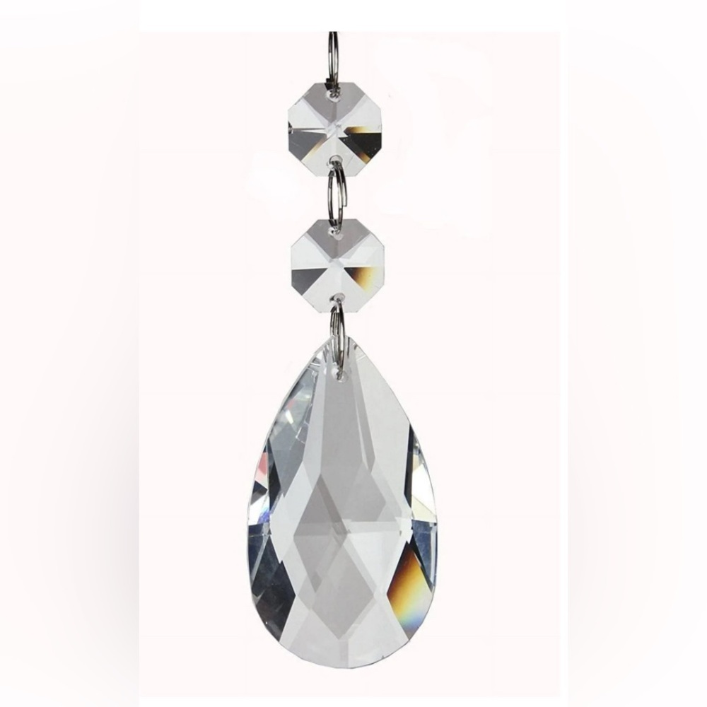 20Pcs Chandelier Crystals,Clear Teardrop Crystal Chandelier Pendants Parts Beads